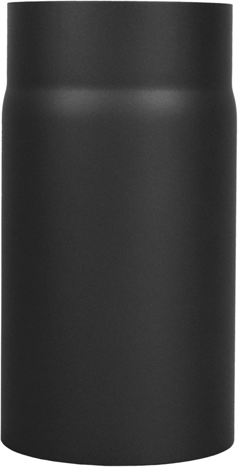 LANZZAS Ofenrohr 250 mm Verlängerung - im Durchmesser Ø 150 mm - Farbe: schwarz - Rauchrohr Verlänge