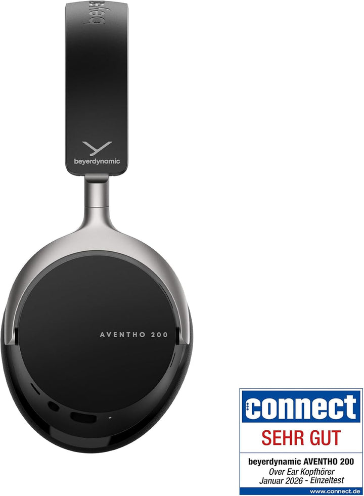 beyerdynamic AVENTHO 200 Wireless Over-Ear Kopfhörer mit ANC in Schwarz, Schwarz