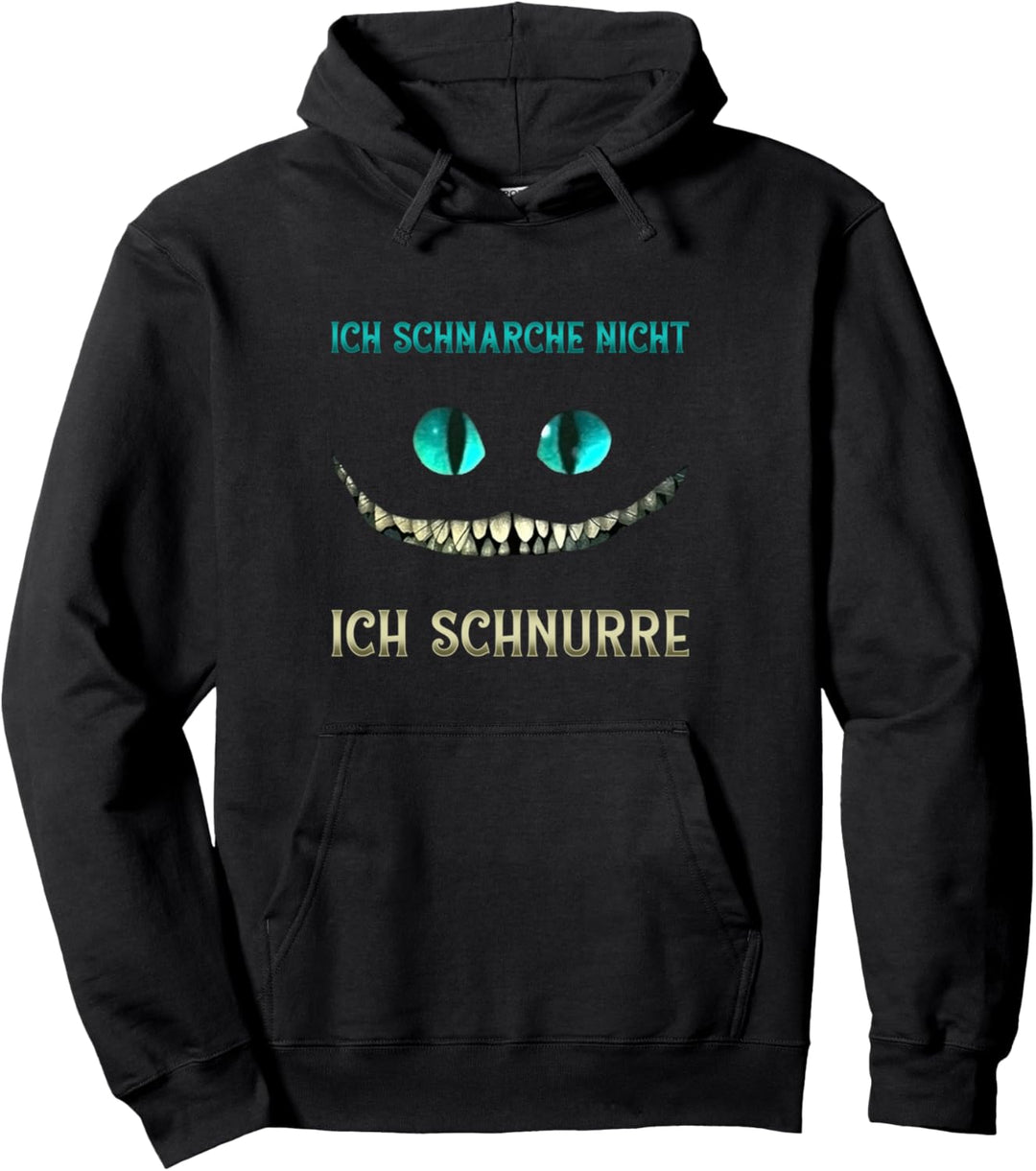 Grinse Katze Ich schnarche nicht ich schnurre Katze Katzen Pullover Hoodie