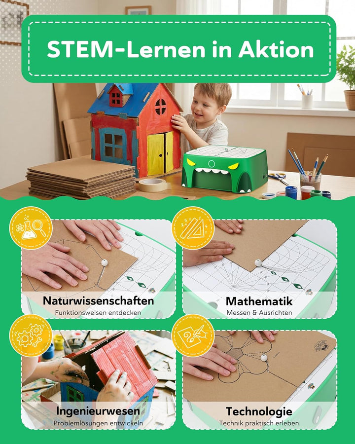 Kartonschneider Kinder Spielzeug ab 3 Jahren | Sicheres DIY Karton Werkzeug & STEM Spielzeug | Karto