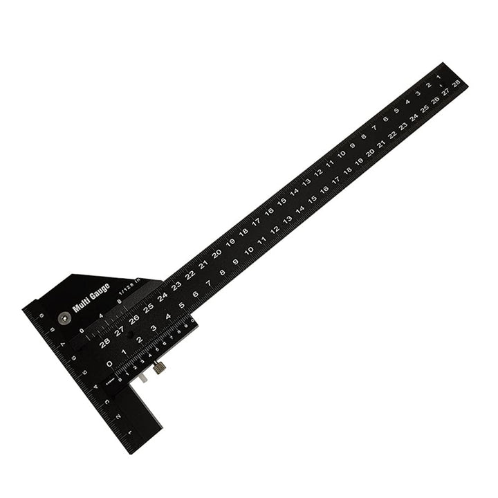Ticfox Multi-Gleit-Tiefenmesser Aluminiumlegierung T-Quadrat-Lineal Holzbearbeitung Anreisser Messwe