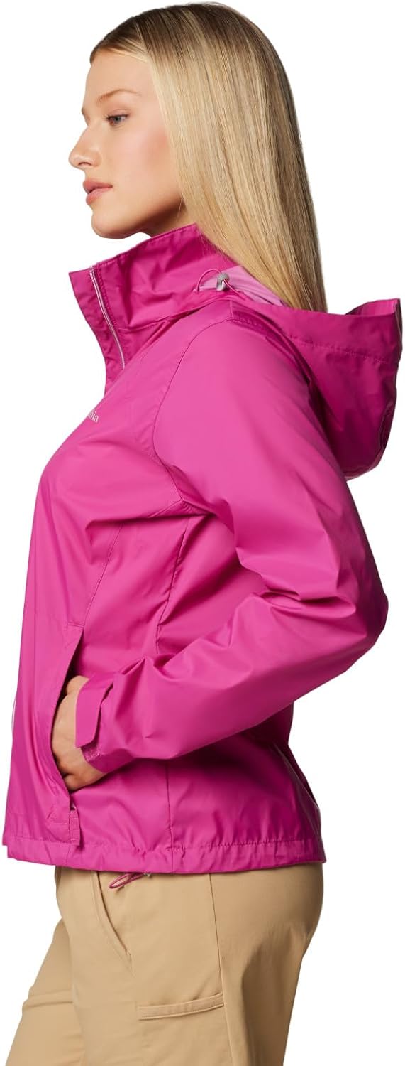 Columbia Damen Waterproof and Breathable Regenjacke S Fuchsia, S Fuchsia