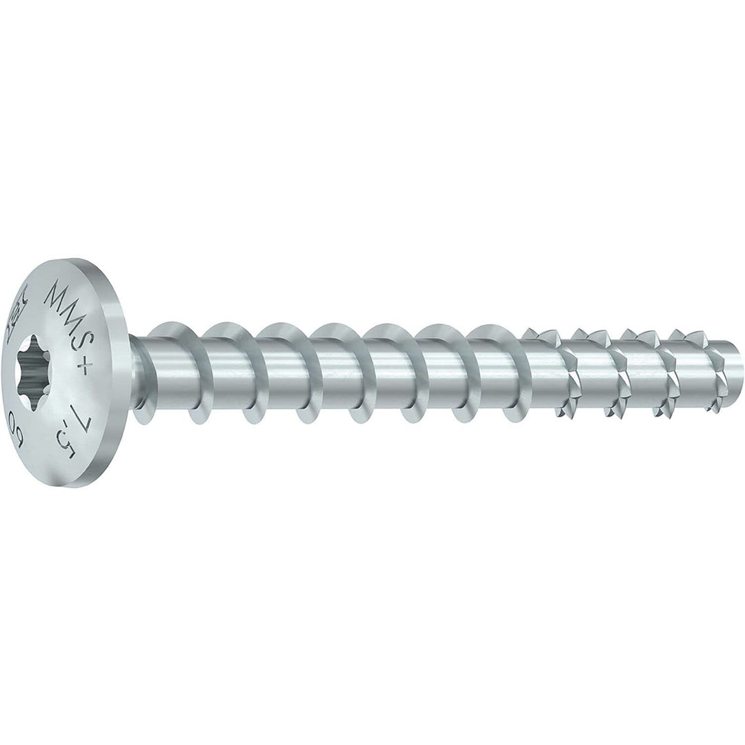 Heco 49856 verzinkt Multi-Monti Montageschienenanker, 7.5 x 50 mm, 100 Stück