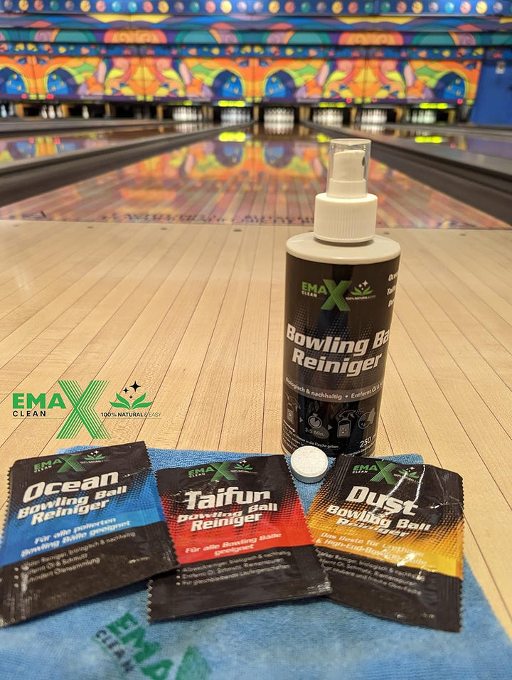 EMAX CLEAN Ocean | Bowling-Ball-Reiniger für polierte Bälle | Effektive Reinigung von Bowling-Kugeln
