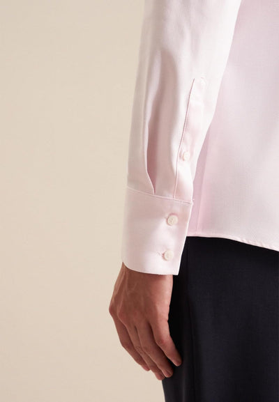 Seidensticker Damen Bluse - City Bluse - Bügelleicht - Kelchkragenbluse - Slim Fit - Langarm - 100%