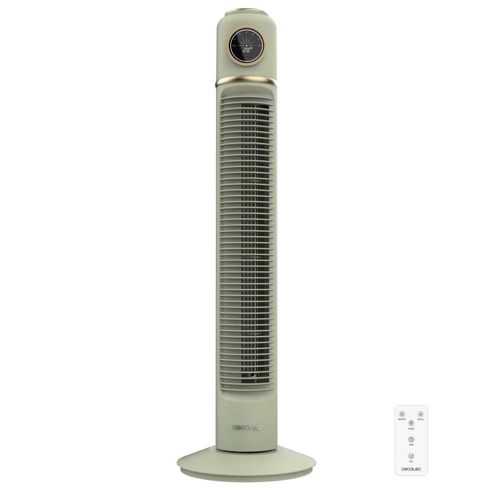 Cecotec - Turmventilatoren EnergySilence 1090 Skyline Retro Smart Green, von 81 cm, 40W, Display -LE