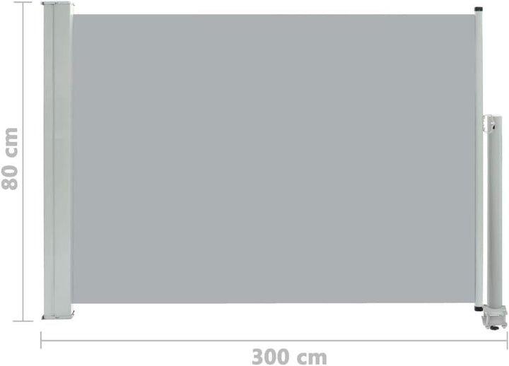 Festnight Sichtschutz Markise Balkon Sichtschutz Ausziehbare Seitenmarkise für Balkon und Terrasse 8