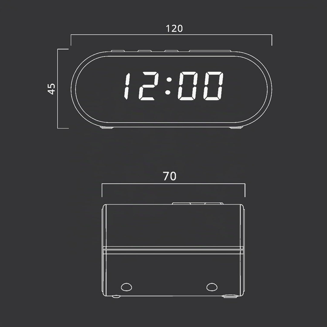 M-10 CR Radiowecker mit LED-Display, Zwei Weckzeiten | dimmbar | Hingucker, Kinder | FM Tuner, Lass