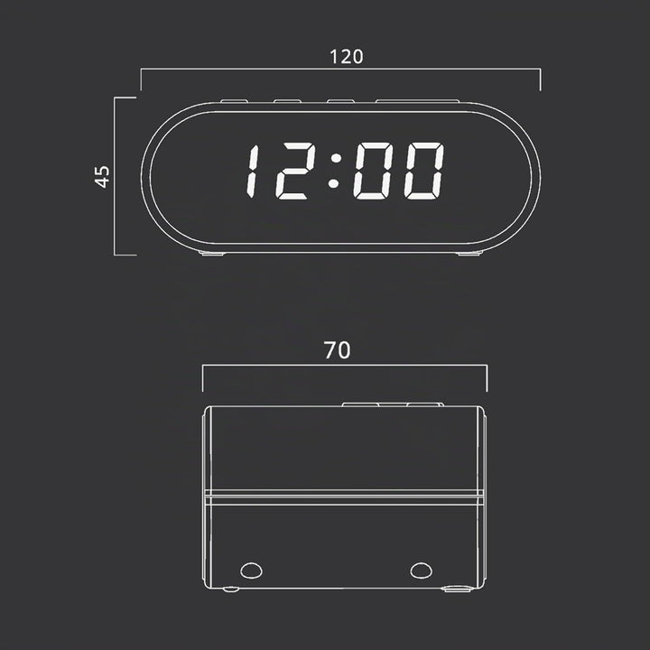 MUSE M-10 RD Radiowecker mit LED-Display, Zwei Weckzeiten, dimmbar, digitaler UKW-Tuner, 20 Sendersp