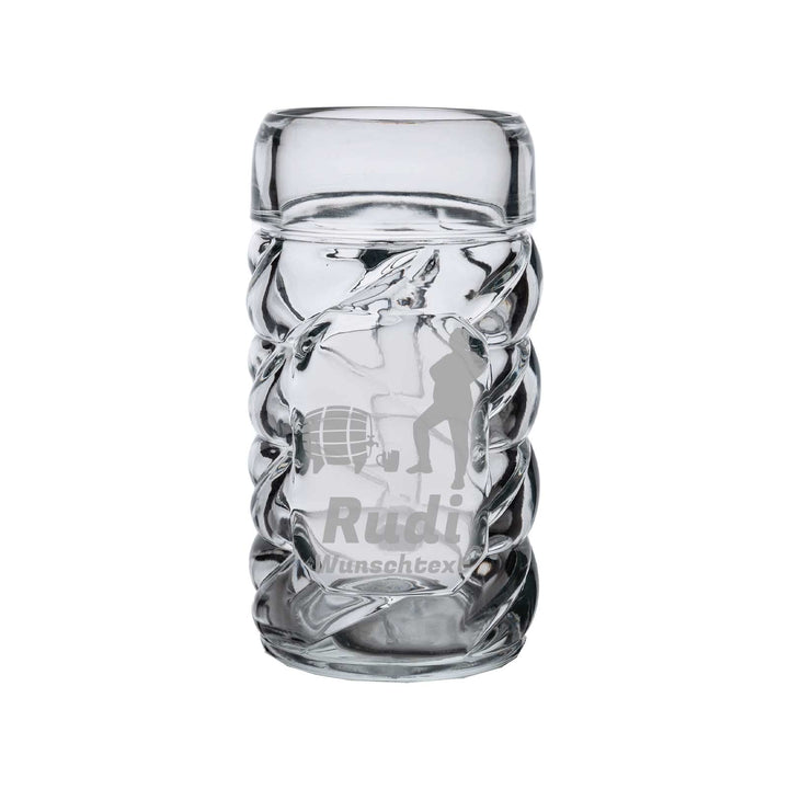 Diamond Bierkrug 0,5 Liter mit Gravur, 1 Stück, Personalisiertes Bierseidel mit Motiv & Namen, Spülm
