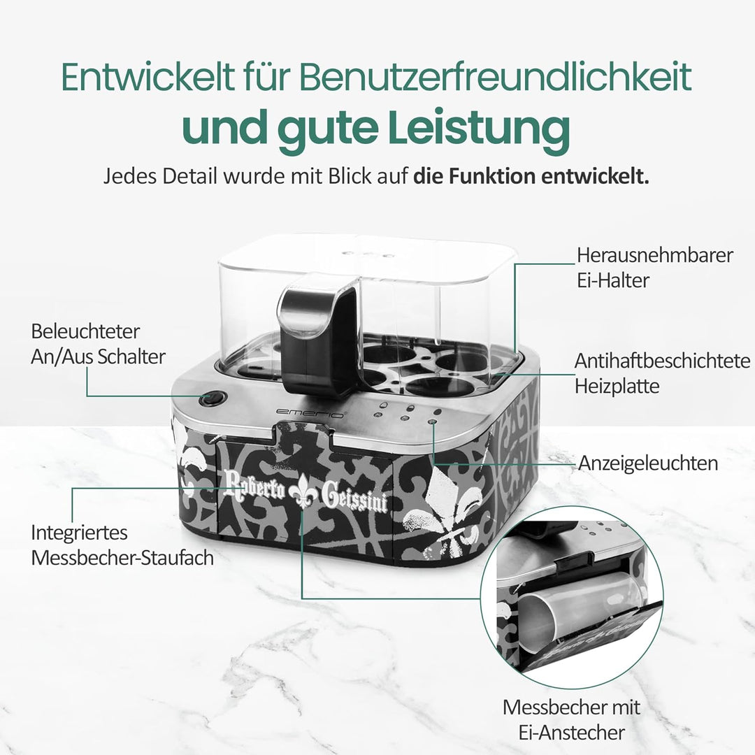 ROBERTO GEISSINI | einzigartiger Eierkocher mit der Stimme von CARMEN GEISS | Limited Edition by EME