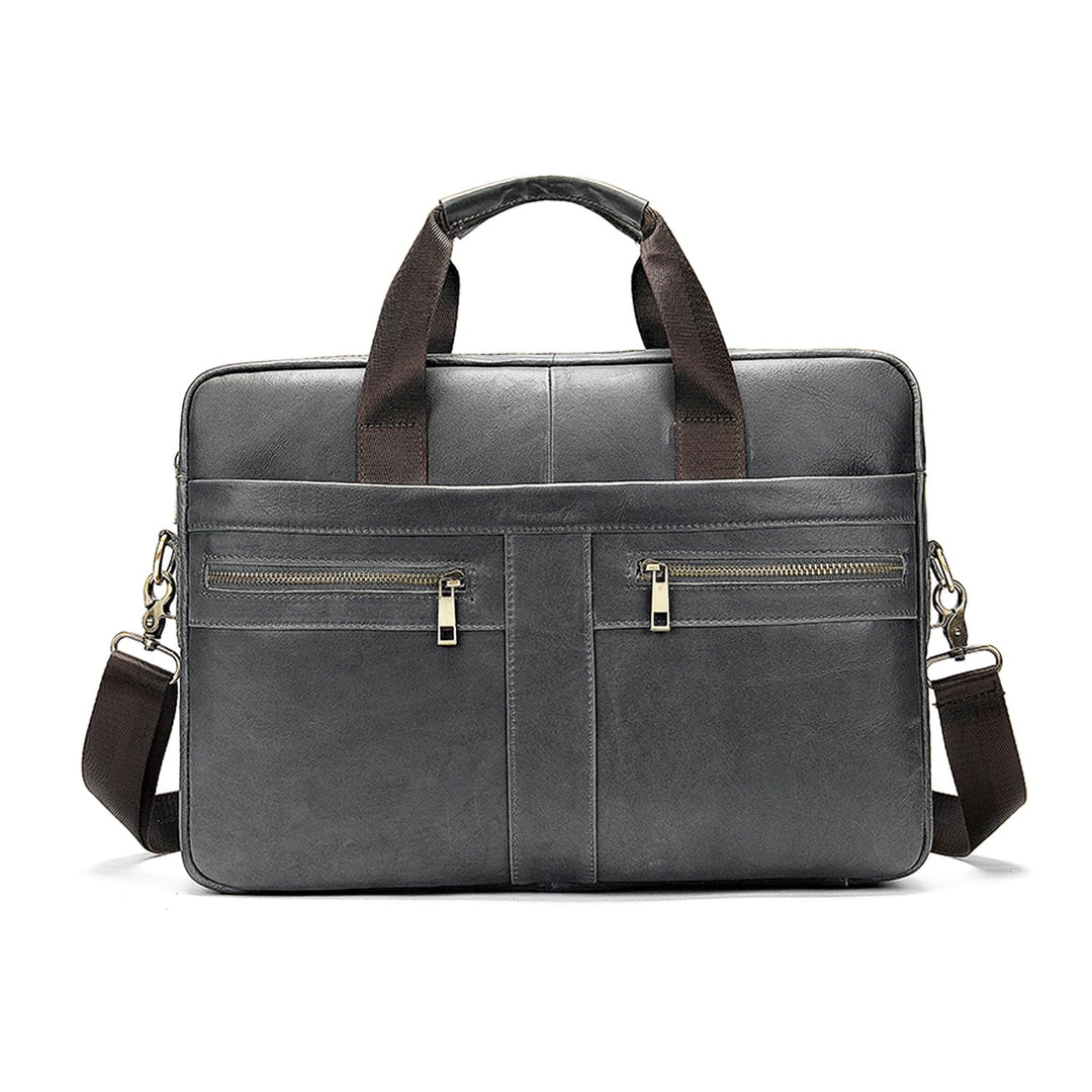 FANDARE Herren Laptop-Aktentaschen Leder Handtasche Business Umhängetasche Wasserdicht Crossbody Mes