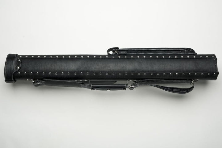 CUEL Billard-Köcher „Hustler Black“ 2/2 für Pool-Billard-Queues, schwarz, aus feinem Kunstleder, mit