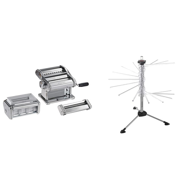 Marcato Pasta Set mit zwei Nudelwalzen (Ravioli, Spaghetti), GS-PASTASET & TP-NEU Tacapasta Platzspa