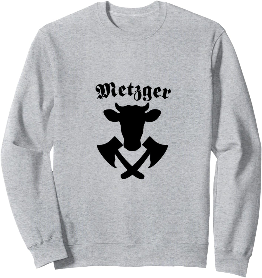 Zunftwappen Handwerker Metzger Symbol Fleischer Wappen Sweatshirt