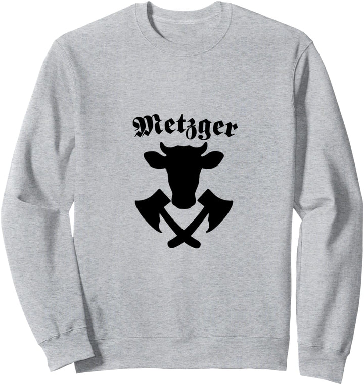 Zunftwappen Handwerker Metzger Symbol Fleischer Wappen Sweatshirt