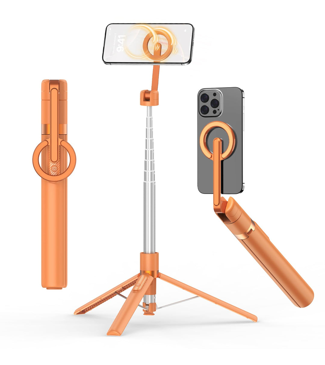 TONEOF 173cm Magnetisches Selfie Stick Stativ, Stark Magnetischer Aluminium Halter für Magsafe, 360°