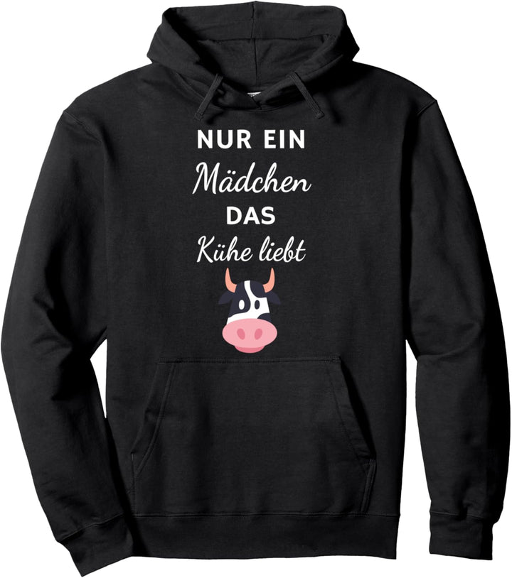 Nur ein Mädchen das Kühe liebt - Damen Kuh Pullover Hoodie