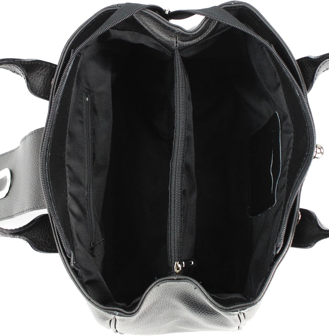 Belli Echt Leder Handtasche italienische Damen Ledertasche Umhängetasche Henkeltasche in Glattleder,