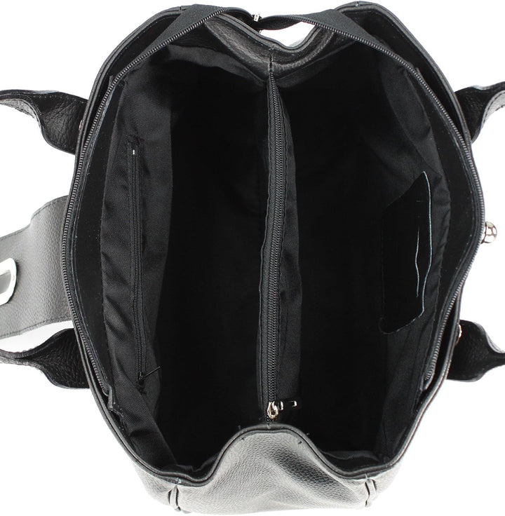 Belli Echt Leder Handtasche italienische Damen Ledertasche Umhängetasche Henkeltasche in Glattleder,