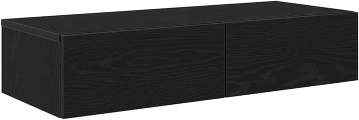Solivagant Wandregal mit Schubladen Schwarz 80x33x17 cm Holzwerkstoff, Möbel,Regalsysteme,Wandregale