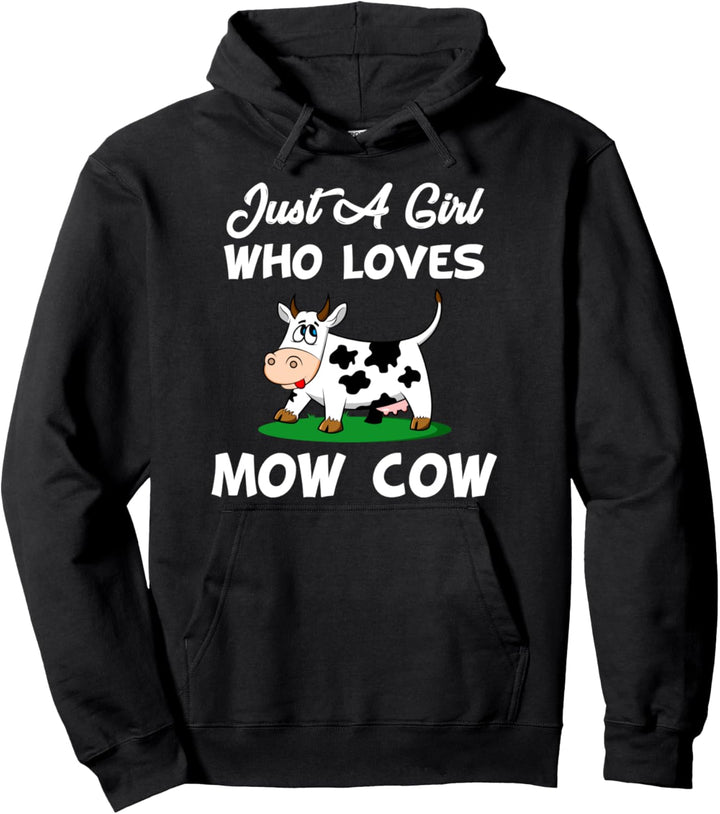 Cow Just A Girl Who Loves Cows Pullover Hoodie