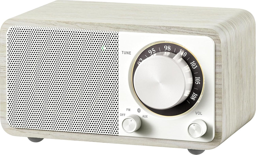 SANGEAN WR-7 Plus (2. Generation) – Kompaktes Retro Radio mit Bluetooth Lautsprecher, FM-Empfang, in
