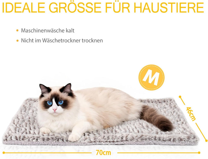 Mora Pets Selbstheizende Katzendecke Selbstwärmend Decke Katze Kissen Wärmedecke Katze Katzenkissen