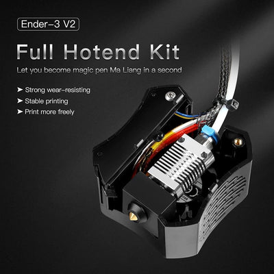 Creality Ender 3 V2 Full Hotend Kit 3D Drucker Zubehör, Zusammengebautes Düsen Kit mit Dual Lüftern