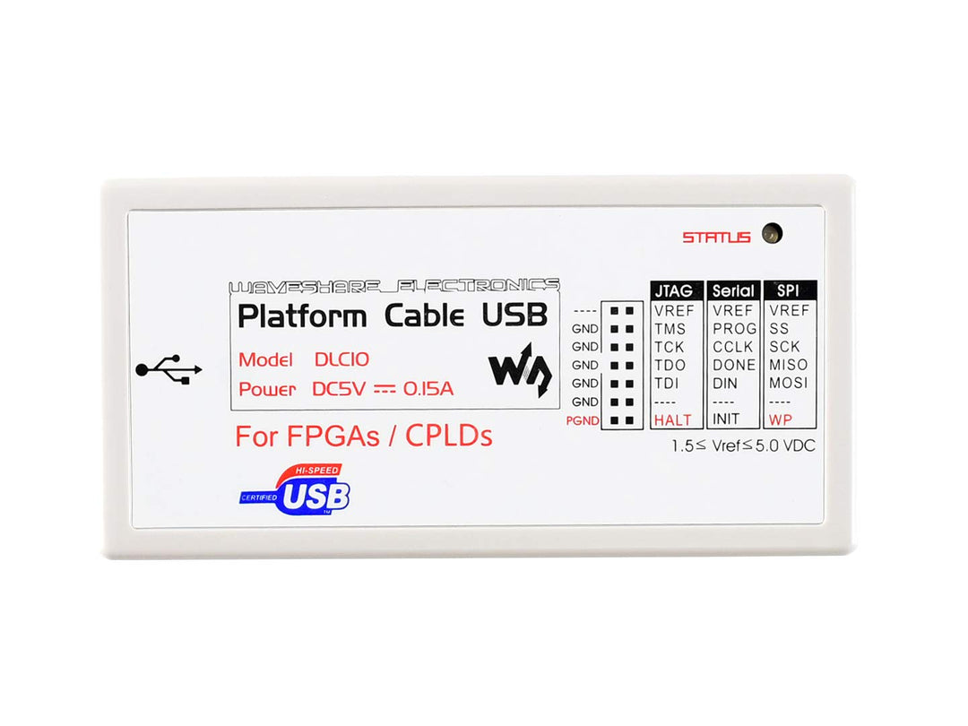 Waveshare XILINX JTAG Download Debugger Compatible XILINX Platform Cable USB FPGA CPLD in-Circuit De