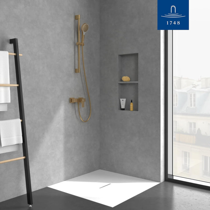 Villeroy & Boch Verve Showers Duschkopf, Handbrause mit 3 Strahlarten per Knopfdruck, EasyClean, Was