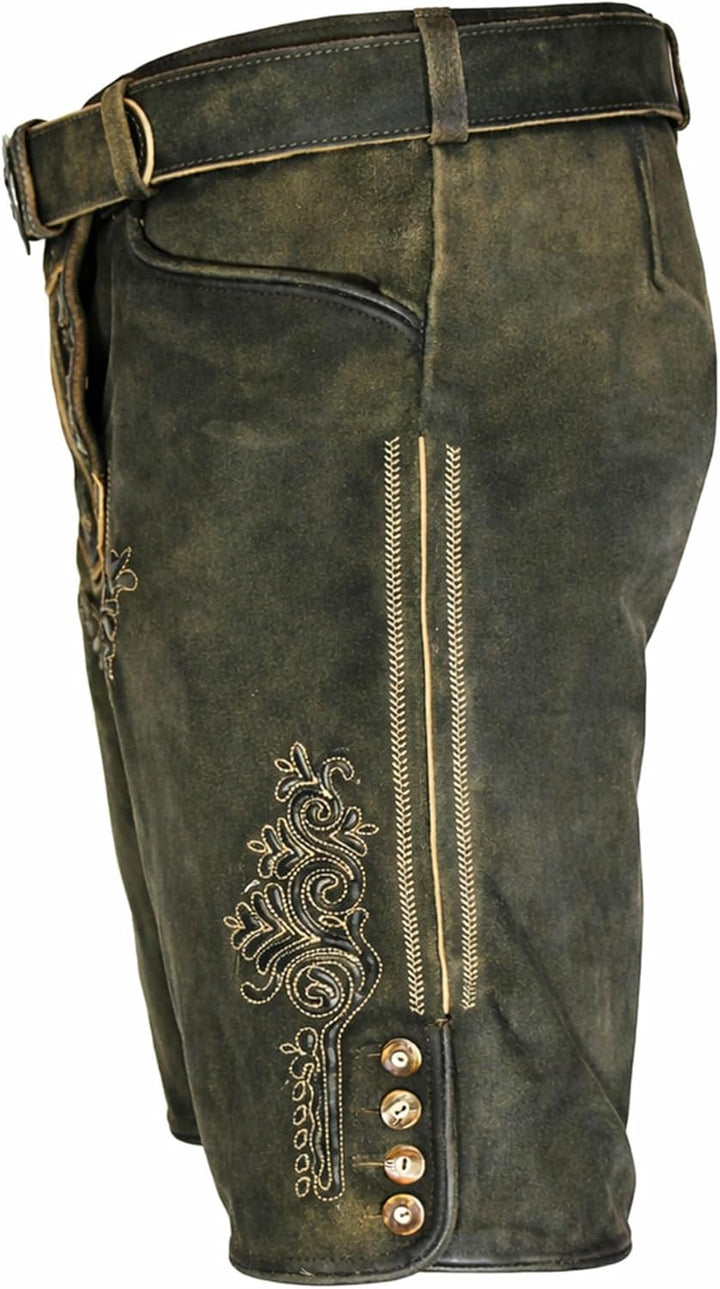 Maddox Herren Lederhose Ronn 48 Antik - Moor, 48 Antik - Moor