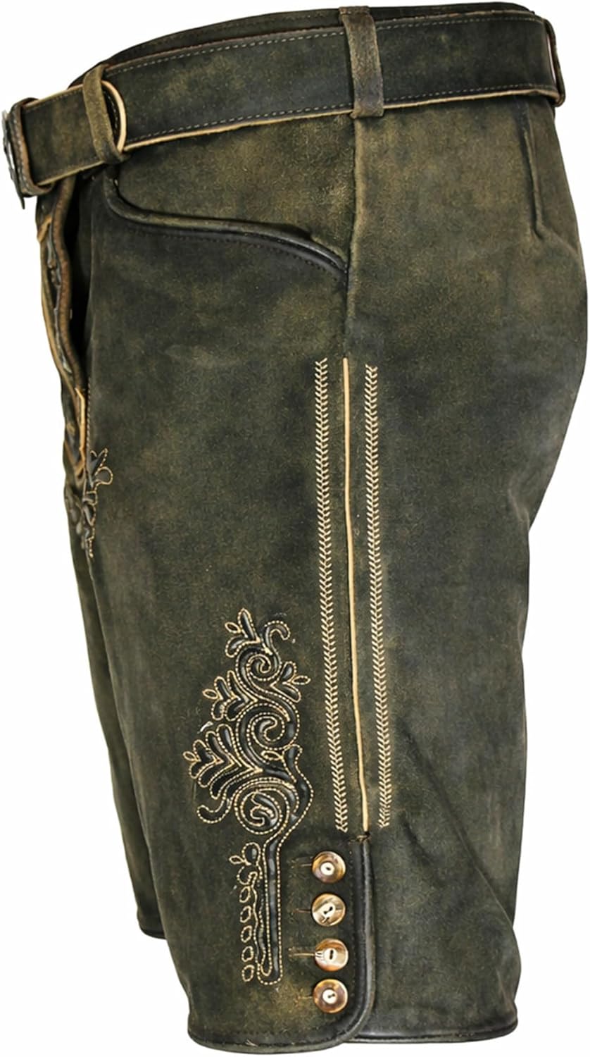 Maddox Herren Lederhose Ronn 50 Moor-antik W., 50 Moor-antik W.