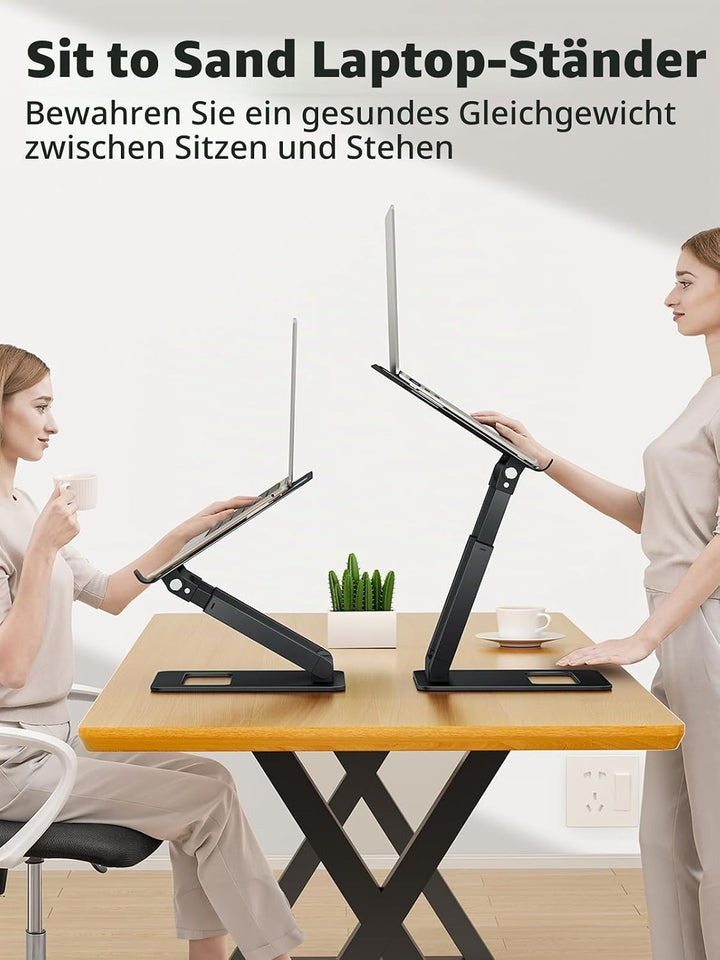 tounee Laptopständer für den Schreibtisch, höhenverstellbar, Teleskop-Computerständer mit ausziehbar