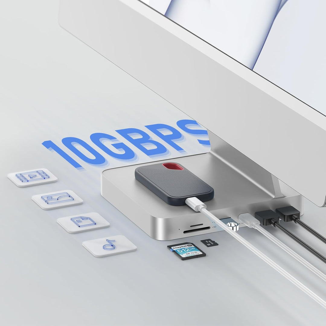 USB C HUB Für iMac 24" 2021/2023/2024, 7 In 1 iMac USB-Hub Für iMac M1/M3/M4, iMacZubehör Mit USB C