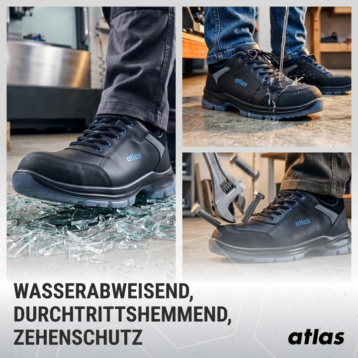 Atlas alu-tec 565 XP ESD Sicherheitschuhe Arbeitsschuhe für Herren und Damen S1P leicht, robust, Alu