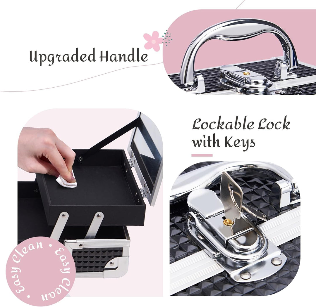 Joligrace Kosmetikkoffer Schminkkoffer Make up Koffer Beauty Case Kosmetik Make up Organizer Koffer