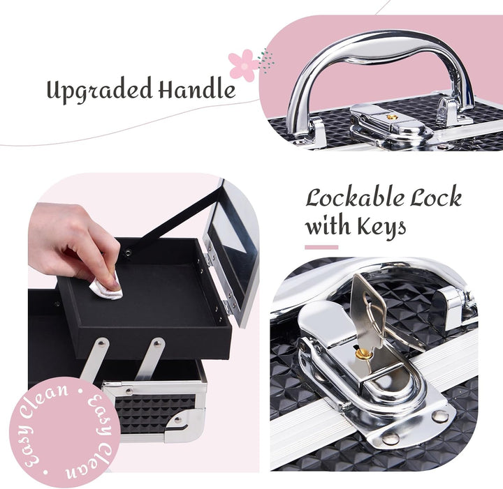 Joligrace Kosmetikkoffer Schminkkoffer Make up Koffer Beauty Case Kosmetik Make up Organizer Koffer