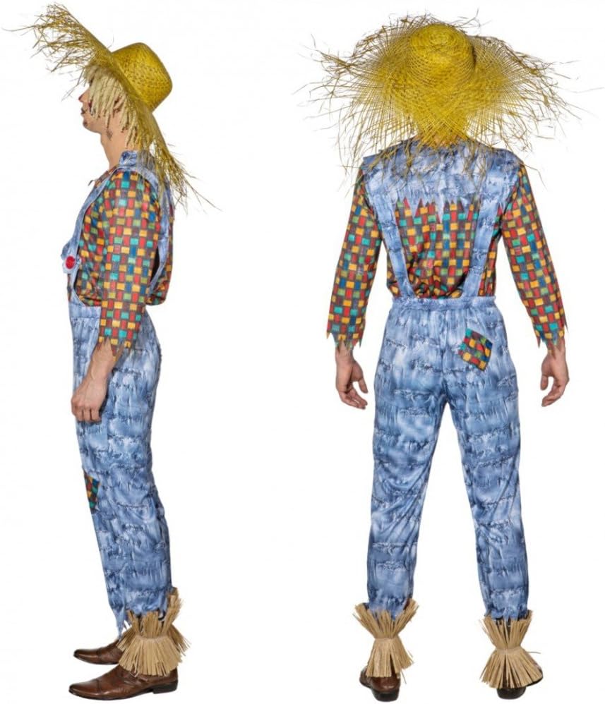 Kostüm Vogelscheuche Udo Gr. 50- 60 Latzhose Hemd Mottoparty Garten Karneval (50/52) 50-52, 50-52