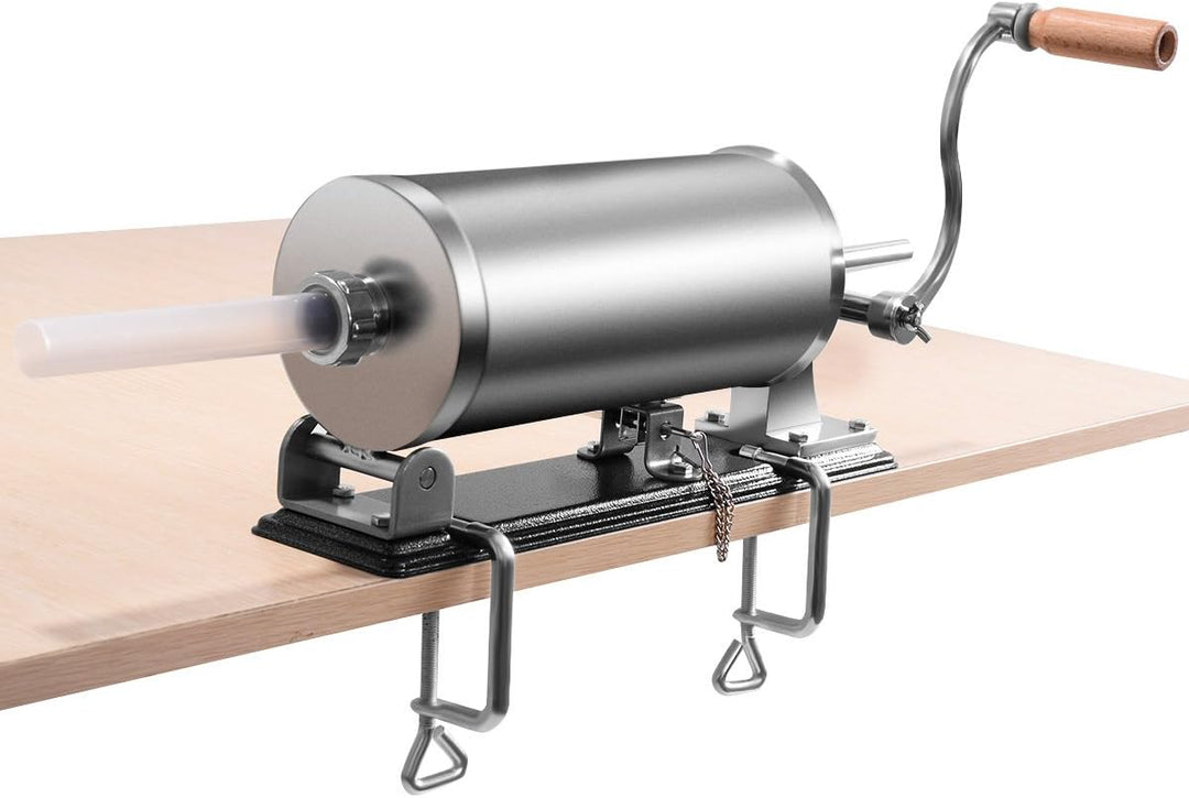 DREAMADE 3,6 L Wurstfüller Manuell, Wurstfüllmaschine mit 4 Füllrohre, Wurstfüller Edelstahl Wurstma