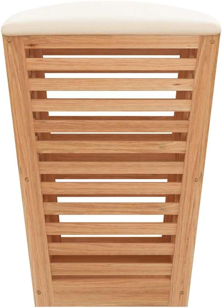 Badhocker aus Nussbaumholz mit Stauraum 40,5x40,5x56 cm, Wäschekorb und Sitzhocker für das Badezimme