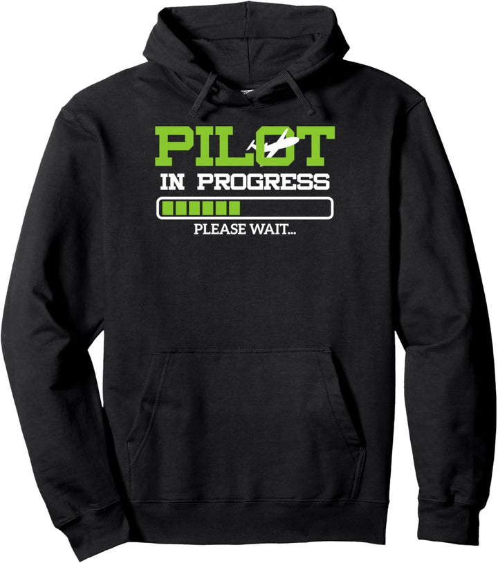 Lustige Pilot in Progress Flight Student Geschenkidee Pullover Hoodie