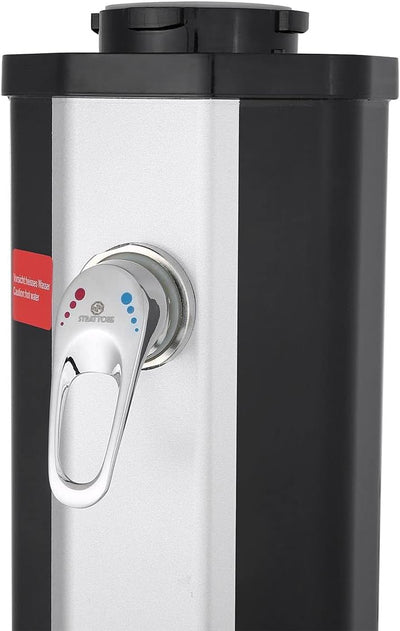 Strattore Solardusche für Garten in Silber-schwarz, 35 Liter, 216cm, warmes Wasser bis 60°C, Fussdus