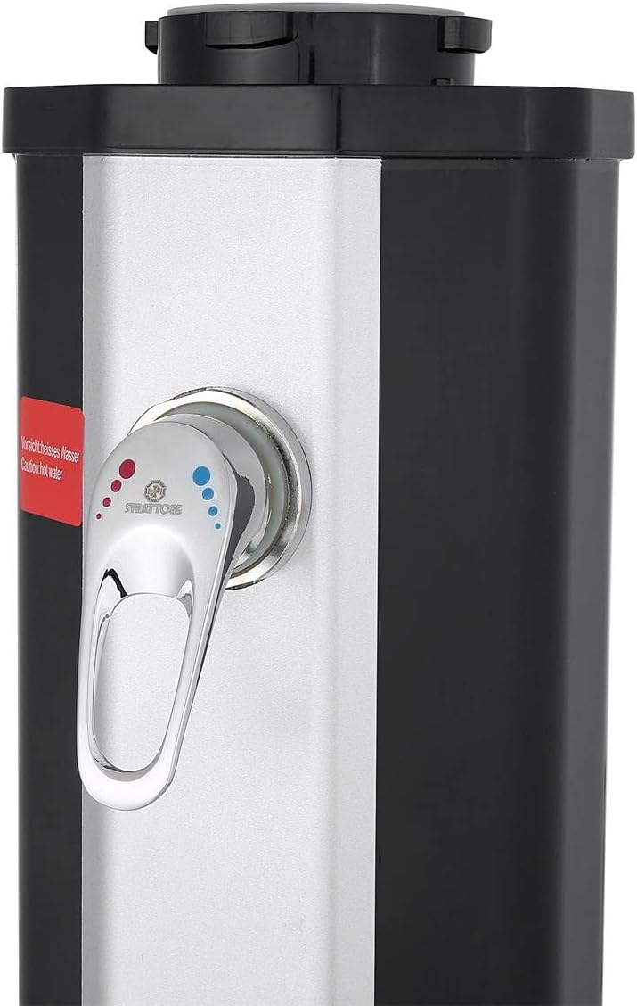 Strattore Solardusche für Garten in Silber-schwarz, 35 Liter, 216cm, warmes Wasser bis 60°C, Fussdus