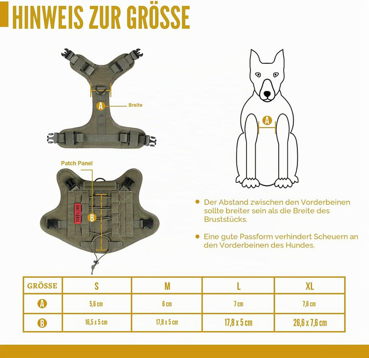 OneTigris Hundegeschirr, FIRE Watcher 2.0 Taktisches Geschirr 2 Metallschnallen MOLLE Sicherheitsges