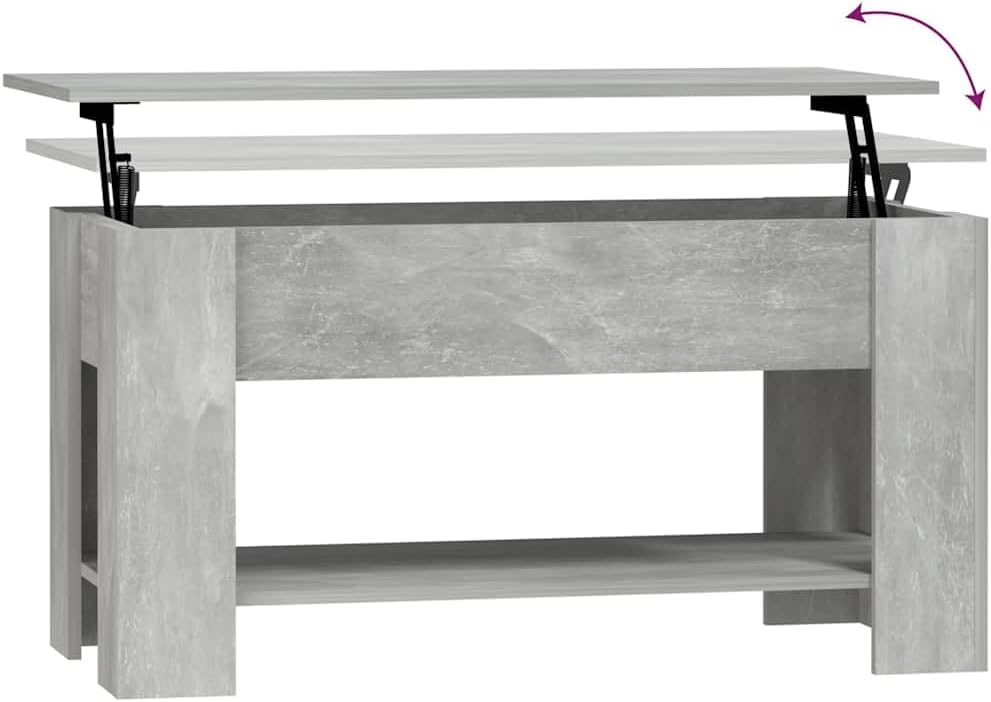 vidaXL Couchtisch Höhenverstellbar Kaffeetisch Beistelltisch Wohnzimmertisch Sofatisch mit Stauraum
