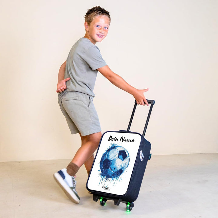 NoBoringSuitcases.com® Kinderkoffer Klein Personalisiert mit Name 48x31x19 cm Reisekoffer Kleiner Ki