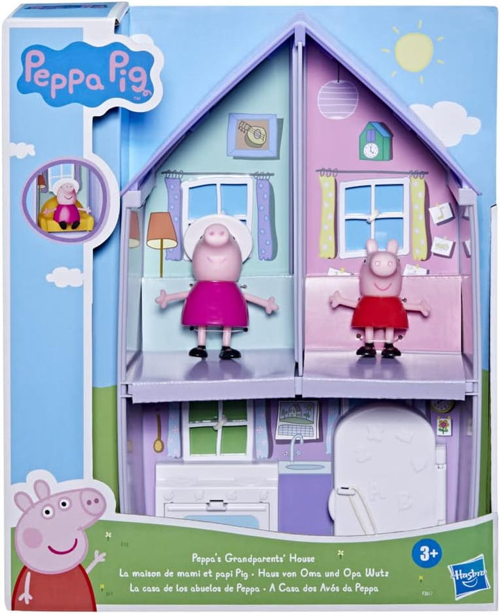 Peppa Pig Haus von Oma und Opa Wutz, Spielset mit 2 Figuren und 3 tollen Accessoires, für Kinder ab