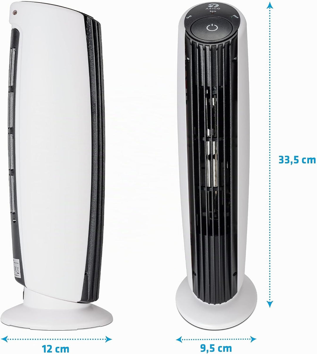 ASIGO® Luftreiniger Allergiker Ohne Filter | Luftionisator mit Zwei Modi | Luft Ionisierer für Aller