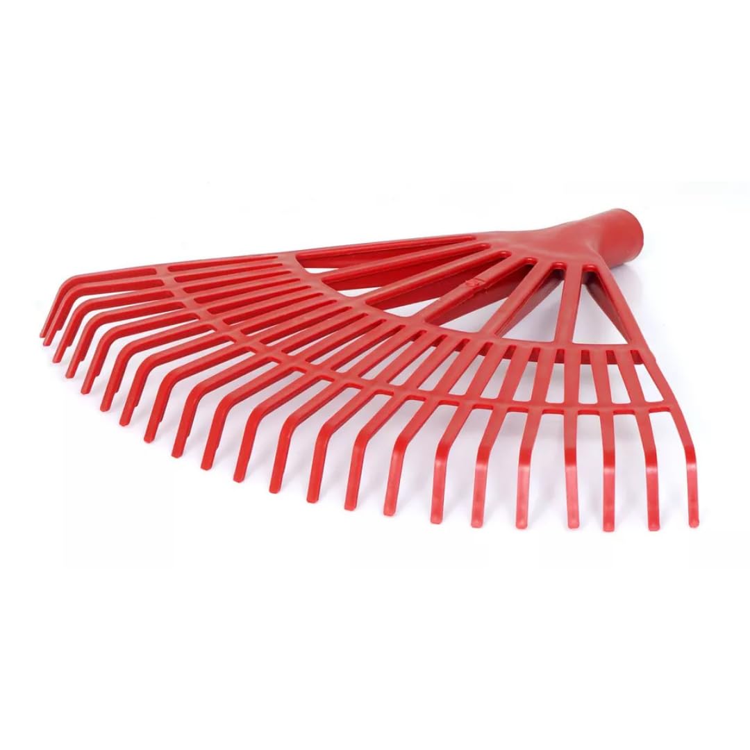 Rechen 43 cm - extra verstärkt Laubbesen - Heurechen mit 22 Zinken - Laubrechen aus Kunststoff - Gar